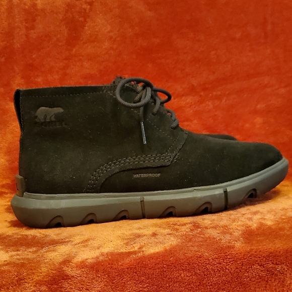 NEW SOREL BLACK SUEDE LEATHER WATERPROOF BOOTIES - Picture 2 of 6